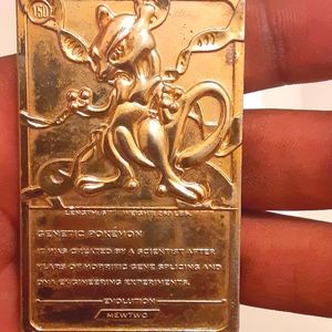 Gold pokemon card